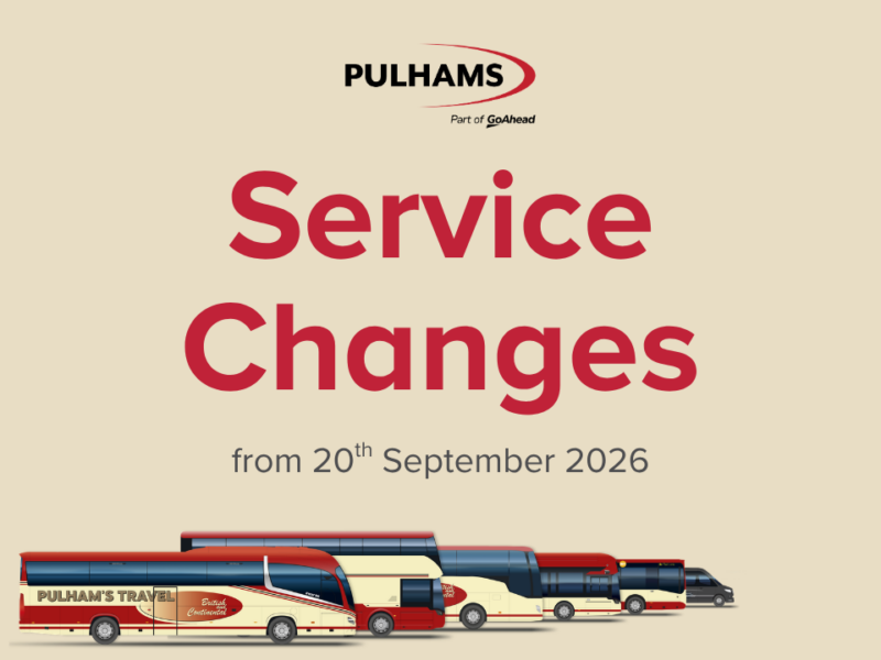 Service changes from 20th September